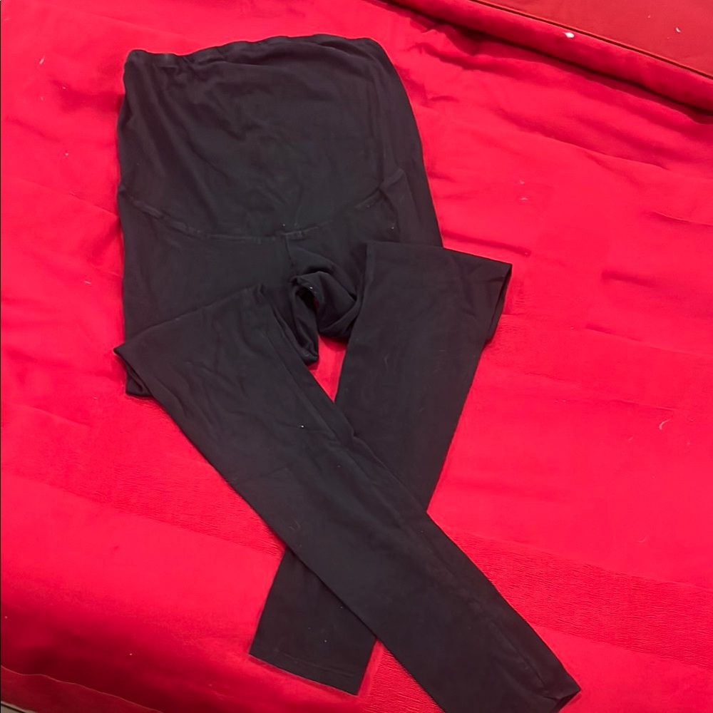 Black Maternity Full Belly Leggings